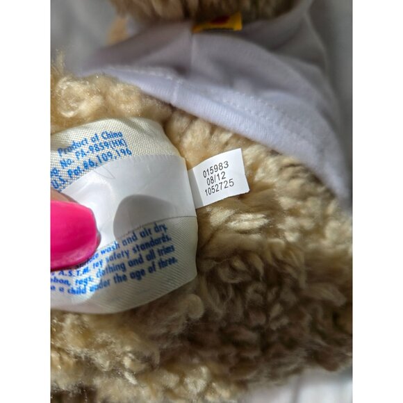 Build-A-Bear Curly Bear‎ 2012 Plush Pink Bows Mom Mother Valentines Heart Gift - Picture 7 of 7